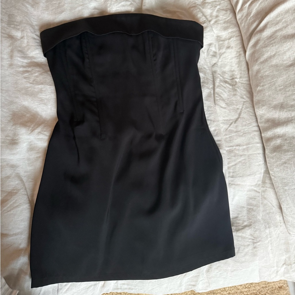 With Jéan Chloe Dress – Black Strapless Corset Mini (S)